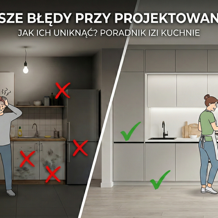 Najczęstsze błędy przy projektowaniu kuchni - jak ich uniknąć? Poradnik IZI Kuchnie