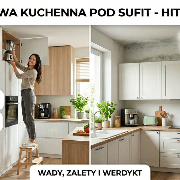 Zabudowa kuchenna pod sam sufit - hit czy kit? Wady, zalety i nasz werdykt