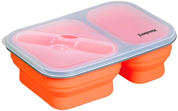 4-POJEMNIK LUNCHBOX SILIKONOWY 900ml 2-KOMOROWY KLAUSBERG KB-7023-4